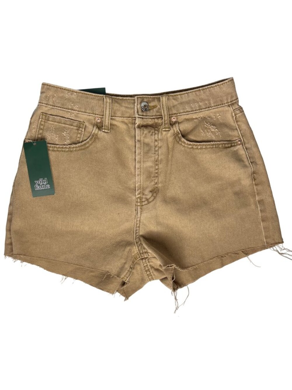 Wild Fable Super High Rise Cutoff Shorts Womens Size 2 Beige New Button Fly